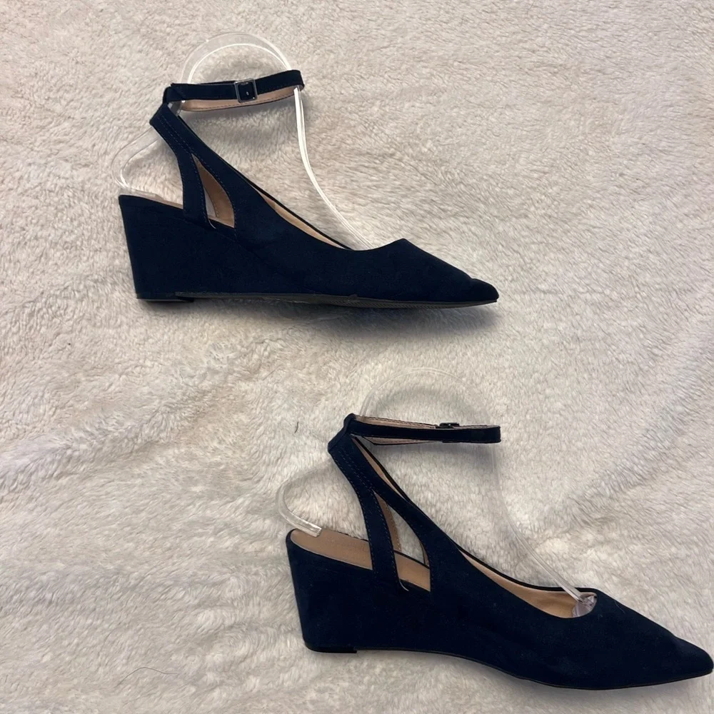 Market & Spruce Billie Ankle Wrap Wedge - Picture 4 of 6